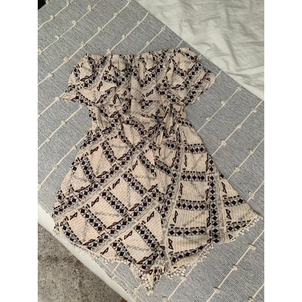Cream cute romper ruffle halter xs xhilaration target